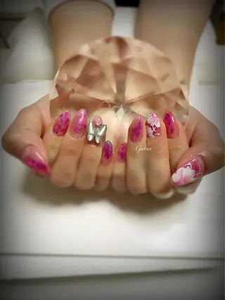 セミロング ネイル LOTUS ネイルサロンのネイルデザイン