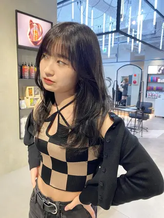 セミロング 🌫️韓国hair kanon🇰🇷のヘアスタイル