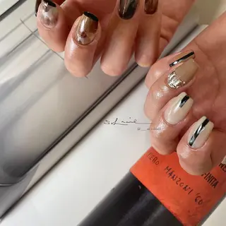 ロング カラー パーマ ヘアアレンジ メンズ キッズ ネイル マツエク・マツパ アイブロウ 🍃伏見 / soL nail / aiのネイルデザイン