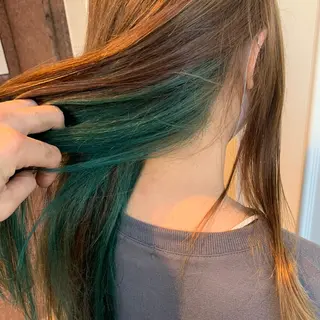 セミロング カラー シールエクステ/渋谷 /ギャル/LIALAのヘアスタイル
