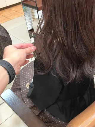 セミロング 明石遼/ベージュ / ピンクのヘアスタイル