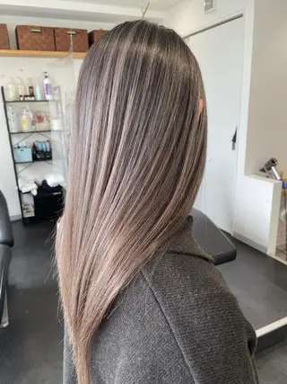 ロング カラー 京都美容師 塩のヘアスタイル