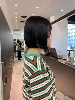 ミディアム 縮毛矯正/韓国ヘア /ブリーチ/柴山のヘアスタイル