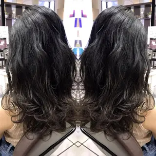 セミロング カラー シールエクステ⭐️ オオミタクヤのヘアスタイル