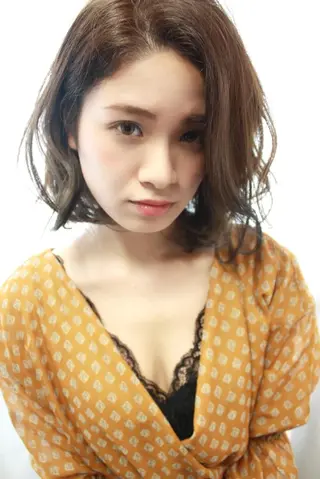 ミディアム カラー パーマ 全席個室髪質改善＆縮毛矯正＆トリートメン ト tuuli JR二日市駅前店所属・Watanabe Rioのヘアスタイル
