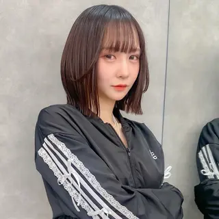 ショート カラー ボブ韓国風レイヤー 錦糸町/畠中ケントのヘアスタイル