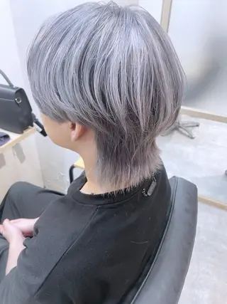 ミディアム カラー メンズ EMANON新宿南口所属・🦄中性ウルフ ☁️Shiori🦄のヘアスタイル