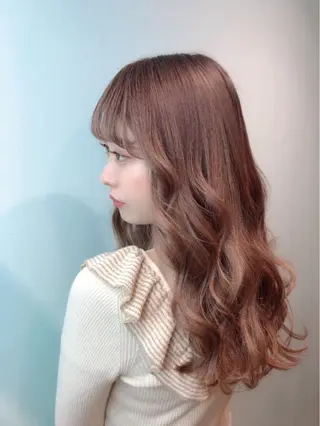 ロング カラー AOAQUA Carrefourのヘアスタイル