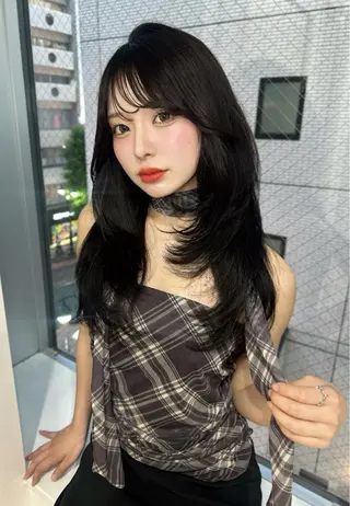 セミロング カラー 渋谷韓国ヘア🇰🇷 SAYAKA🩶ᩚのヘアスタイル