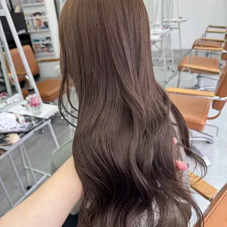 ロング カラー ヘアアレンジ ブリーチなしカラー /ベージュ/安形翔のヘアスタイル