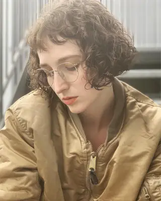 ショート カラー パーマ 佐々木 健太郎のヘアスタイル