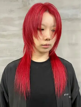 セミロング カラー デザインカラー⭐︎★ 🐆hyoma🐆のヘアスタイル