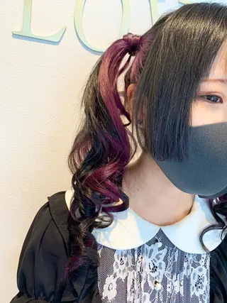 ロング 倉林隆一🐈 ダブルカラー/艶髪のヘアスタイル