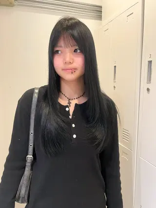 ロング カラー 似合わせイメチェン/ 顔周り/ののかのヘアスタイル