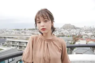 ミディアム 髪質改善ストレート、 カラー清野雄大のヘアスタイル