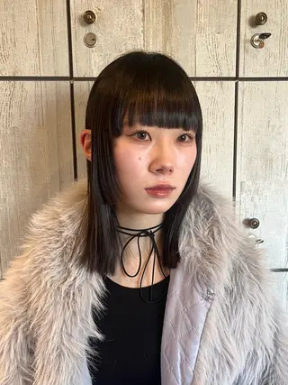 ミディアム ♡ナナコ♡ レイヤー/艶髪のヘアスタイル