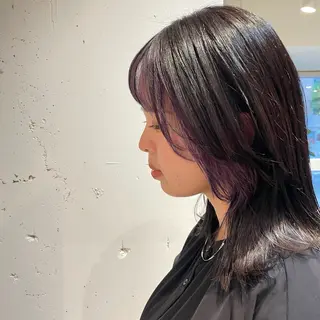 セミロング カラー efesto大槻 由菜のヘアスタイル