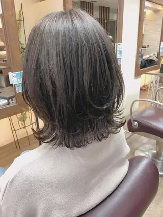 ミディアム 大人艶カラー/ ショートカット　辻岡のヘアスタイル