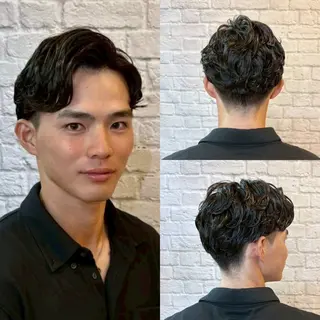 ショート カラー パーマ メンズ 💈メンズパーマ 💈/小野田悠希のヘアスタイル
