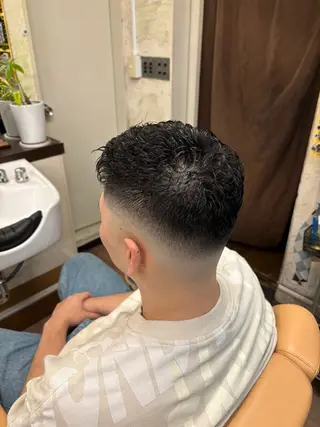 ショート パーマ アオハレbarber shop所属・アオハレ バーバーのヘアスタイル
