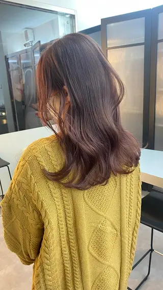 セミロング カラー Nece所属・久米寿李恵 くめじゅりえのヘアスタイル