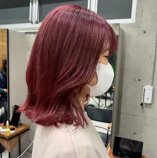 ミディアム 🦋MAHO🦋 デザインカラーのヘアスタイル