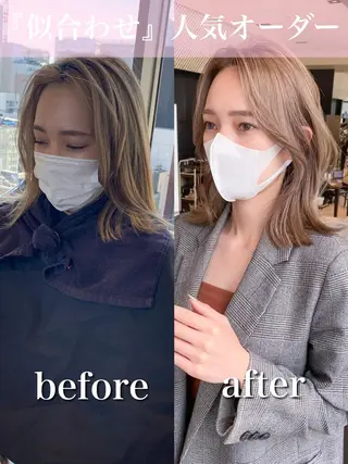 ミディアム 【1日2名様限定】 AFLOAT白川雄副のヘアスタイル