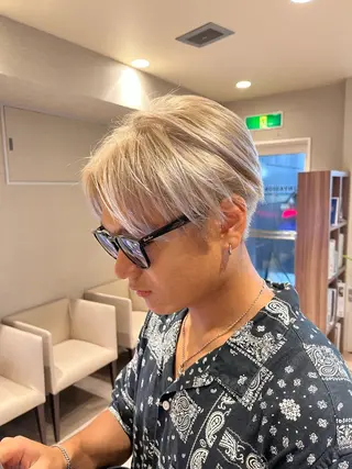 ショート カラー メンズ dogstar小林諒 レイヤー/パーマのヘアスタイル