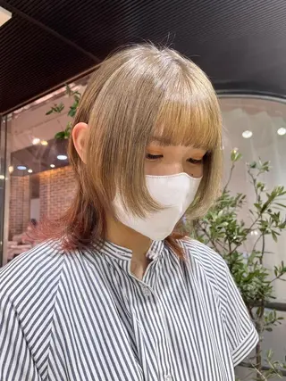 ミディアム カラー 酸性ストレート 🤍🎀honokaのヘアスタイル