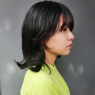 ミディアム 韓国レイヤー suzuのヘアスタイル