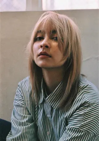 ミディアム カラー ヘアアレンジ 小顔レイヤー×コンパ クトボブ/林隆平のヘアスタイル