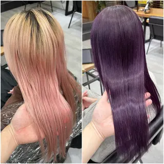 セミロング カラー KEISUKE/ ブリーチ🧡エクステのヘアスタイル