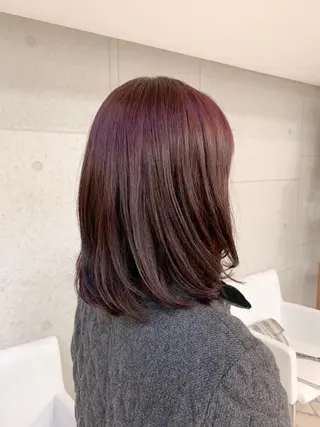 セミロング カラー お悩み解決✨ ASAMIのヘアスタイル