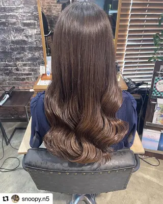 ロング カラー かめい りなのヘアスタイル