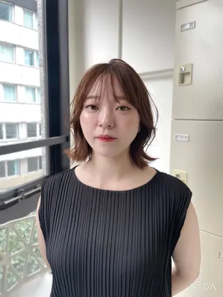 ミディアム MOE 福岡韓国ヘア✧︎のヘアスタイル