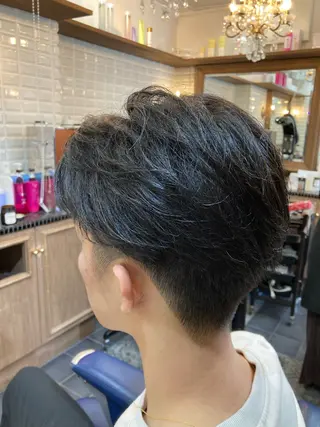 ショート メンズ ルピナス中田店長 山口大地のヘアスタイル