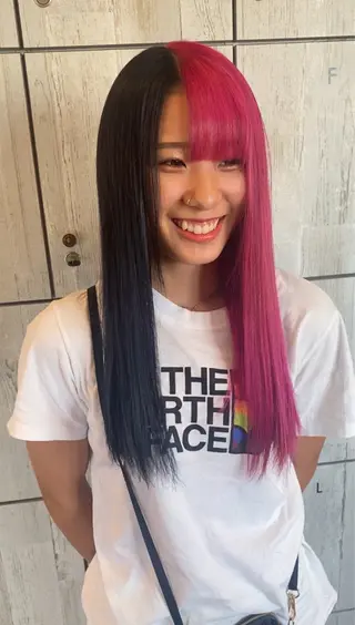 ロング カラー あいさ🤍ムラ無しカ ラー🤍のヘアスタイル