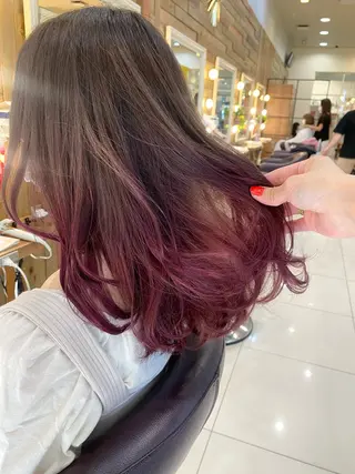 カラー Ancheri by flammeum戸塚店所属・ひな/ボブカット/ ブリーチなしWカラーのヘアスタイル