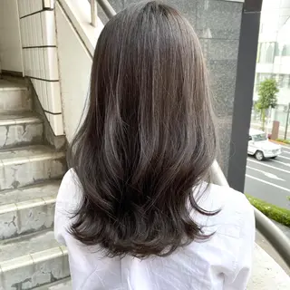 セミロング カラー 髪質改善くすみカラー 🍀/石川大輔のヘアスタイル