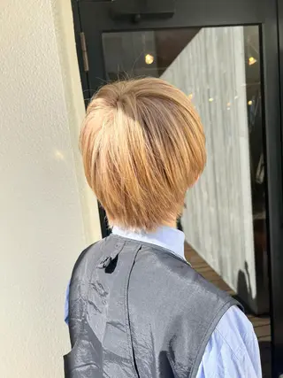 ショート カラー メンズ キッズ ハイライト/インナー /ブリーチ/レイヤーのヘアスタイル