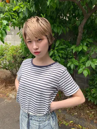 ショート カラー パーマ ヘアアレンジ ネイル マツエク・マツパ 🟤TAP🟤 木曳野　金沢店のヘアスタイル