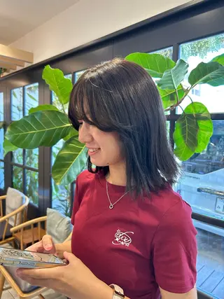 セミロング カラー 🪽ゆな 🪽のヘアスタイル