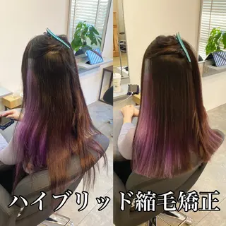ロング パーマ "ブリーチ縮毛矯正” /デサキショウヘイのヘアスタイル