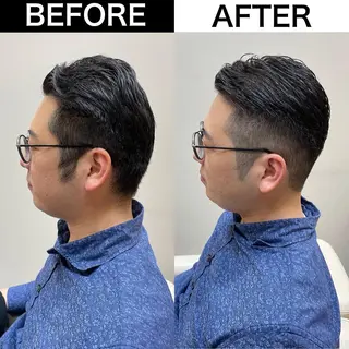 メンズ Soleria /ソレリア所属・メンズカットのプロ 田中慎一のヘアスタイル