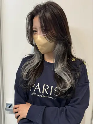 セミロング アンドウ ユウ/ レイヤーカット/韓国のヘアスタイル