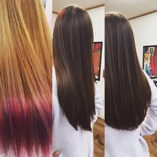 セミロング ロング カラー kou艶髪師色髪師 こう 艶髪師色髪師のヘアスタイル