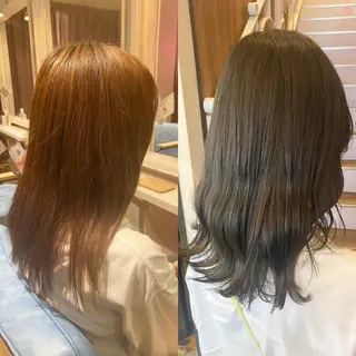 ミディアム カラー パーマ ヘアアレンジ メンズ 【暗め透明感カラー】 【インナー】小島良太のヘアスタイル