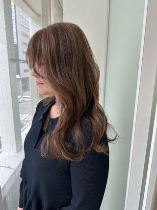 セミロング カラー ヘアセット/艶カラー 💐nao.のヘアスタイル