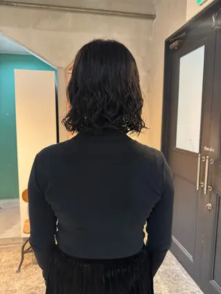 ミディアム パーマ クキノケイカ /暖色カラーのヘアスタイル