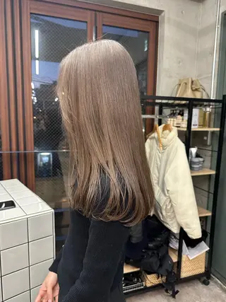 セミロング カラー SALTWATER AYARIのヘアスタイル